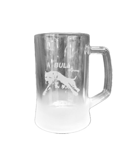 Sklenený pohár s psím motívom Pit bull šport | davidog.sk